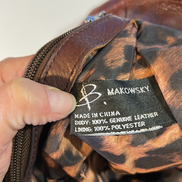 B.MAKOWSKY HOBO RICH BROWN SOFT LEATHER SHOULDER BAG - Picture 11 of 15